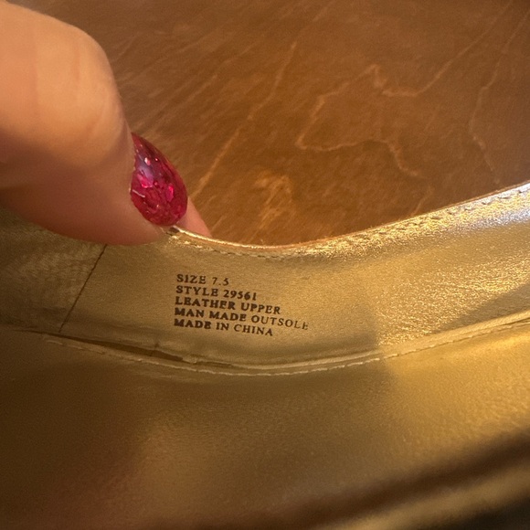 Lilly Pulitzer Metallic Gold Platform Shoes New - Picture 4 of 7